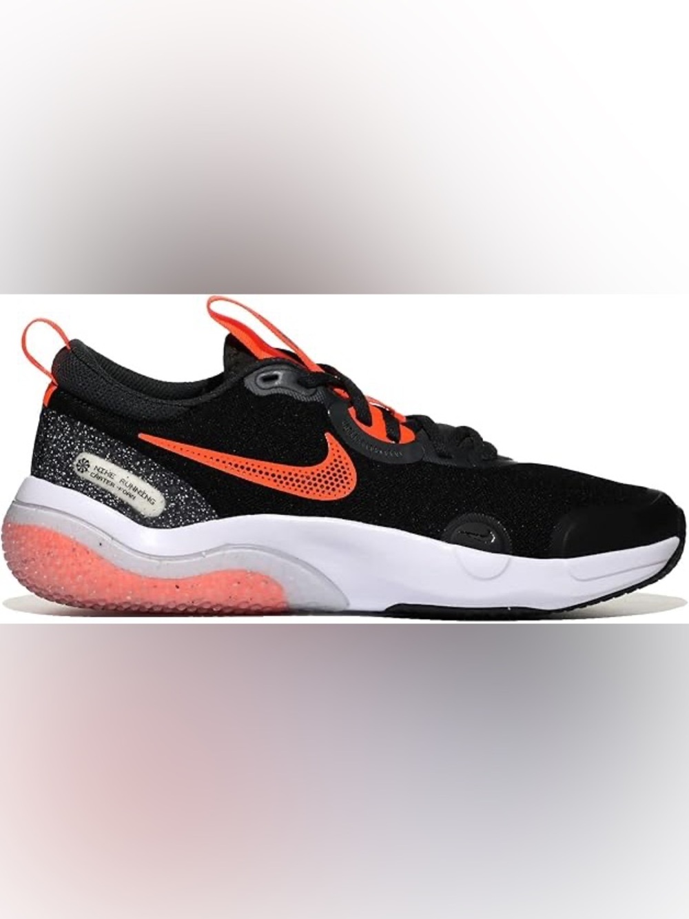 Nike Big Kids Black and Orange Lightweight Sneakers